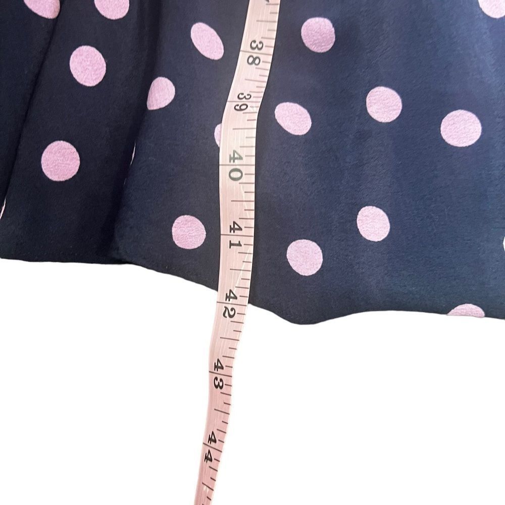 Hobbs London Polka Dot Midi Dress - Navy with Pink Dots US 10 - Picture 7 of 9